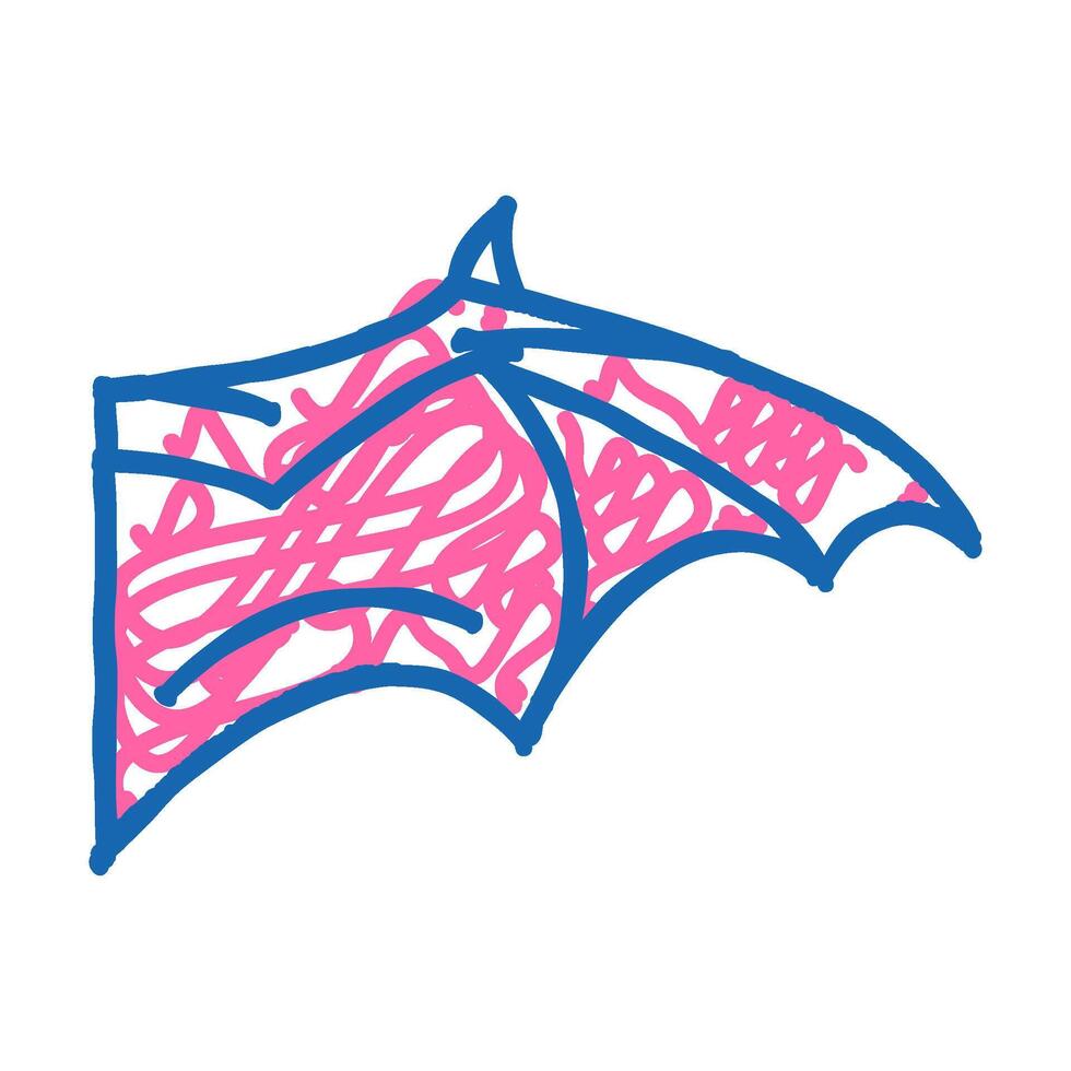 gargoyle wing icon doodle illustration vector