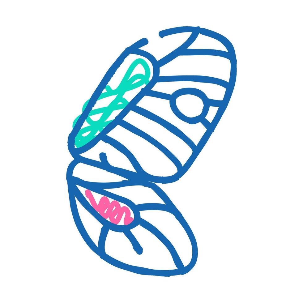 butterfly wing icon doodle illustration vector