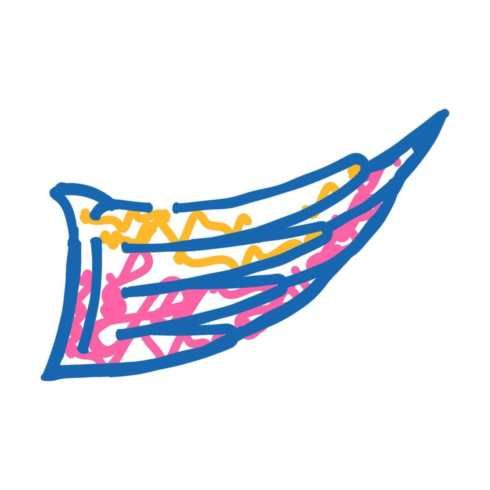 abstract wing icon doodle illustration vector