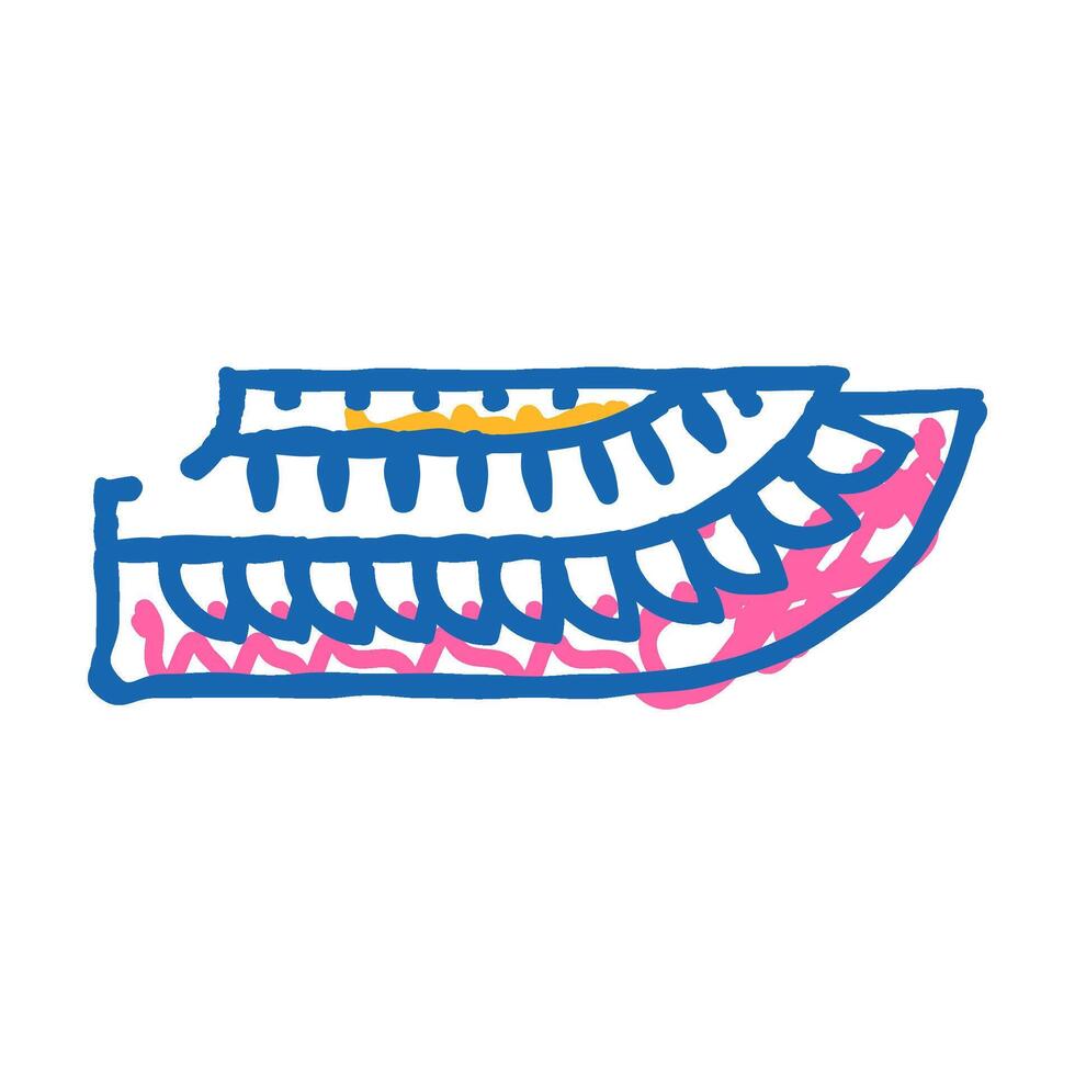egyptian wing icon doodle illustration vector