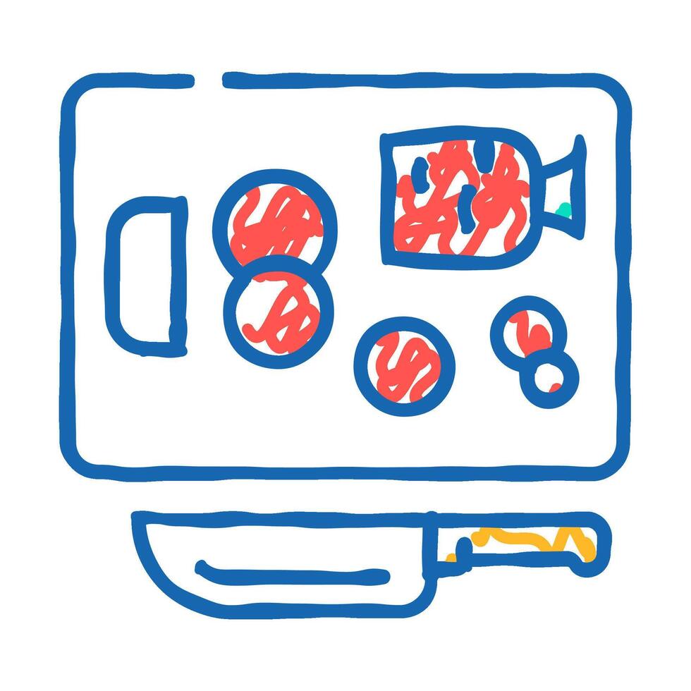 carrot slice ring icon doodle illustration vector