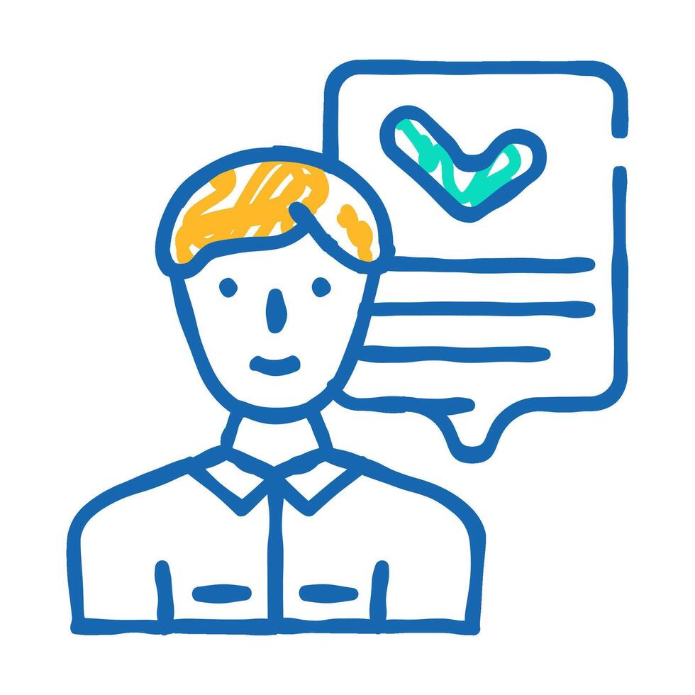 mql marketing qualified lead icon doodle illustration vector