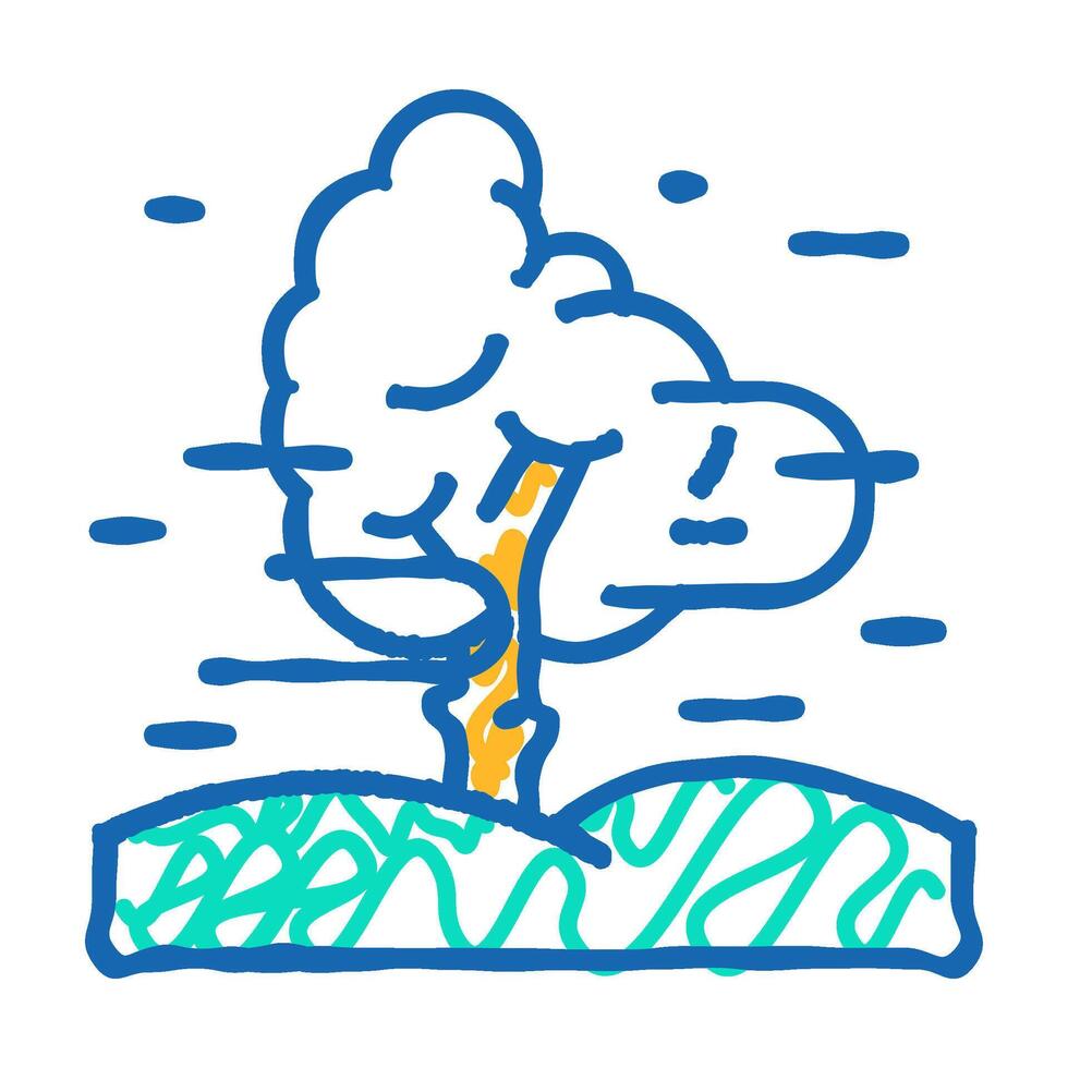 fog weather icon doodle illustration vector