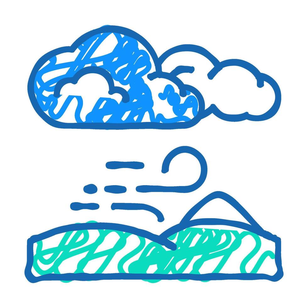 winter storm weather icon doodle illustration vector