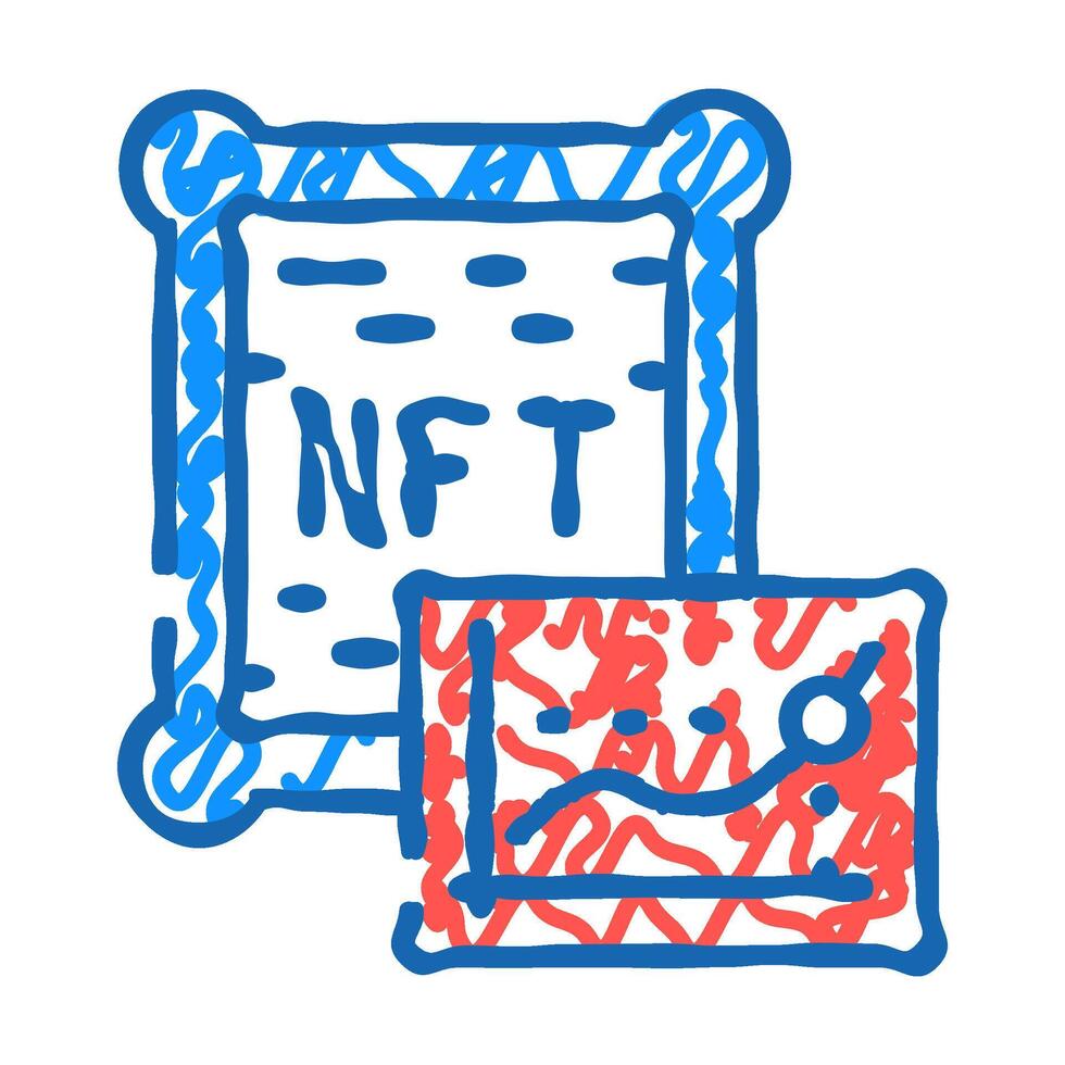 nft assets icon doodle illustration vector