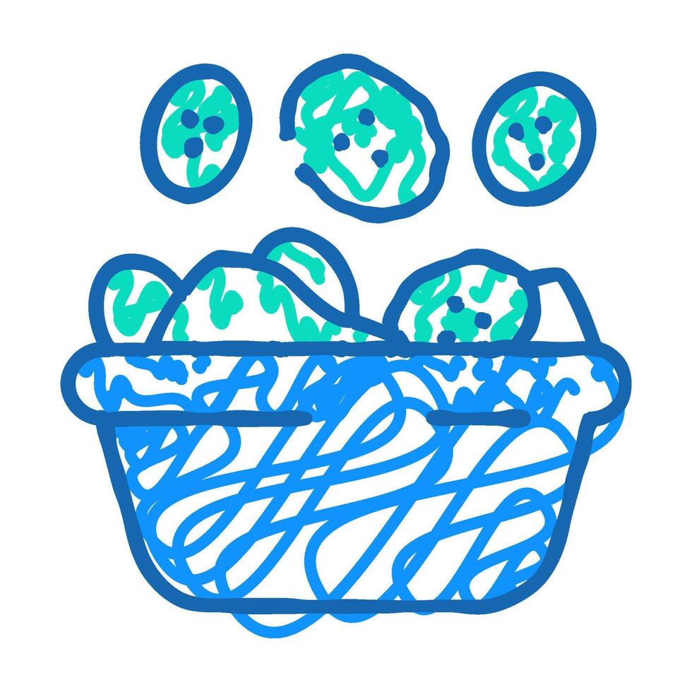 cucumber salad icon doodle illustration vector