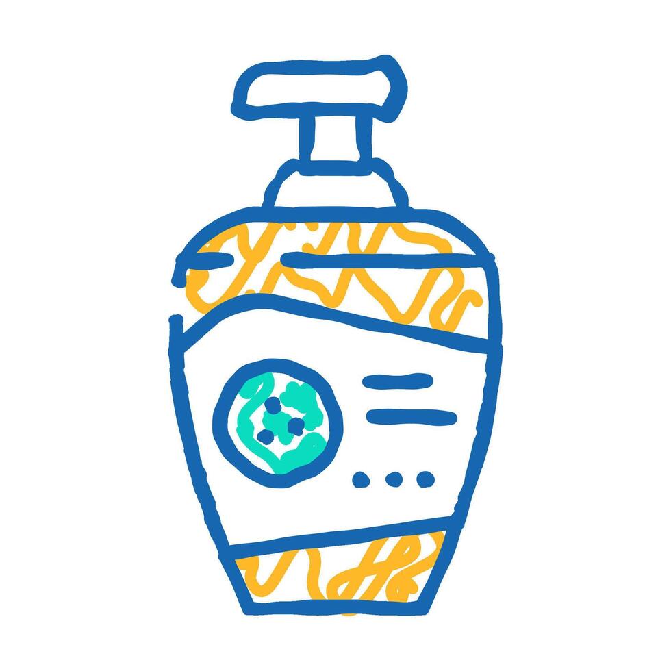 soap with cucumber icon doodle illustration vector