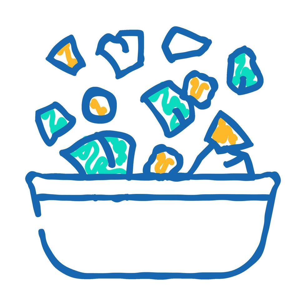 slices pineapple salad icon doodle illustration vector