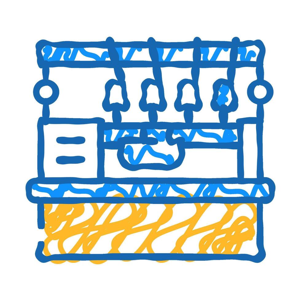 knitting machine icon doodle illustration vector