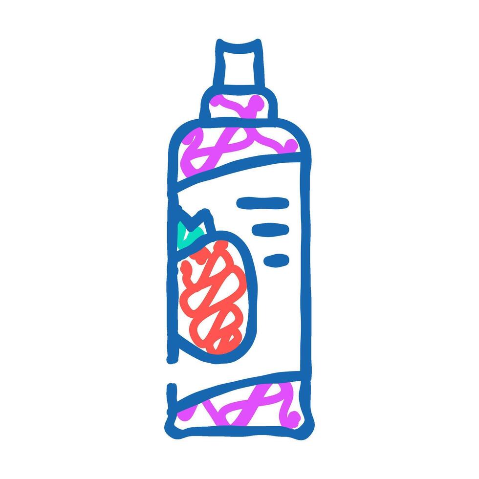 cream strawberries foam icon doodle illustration vector
