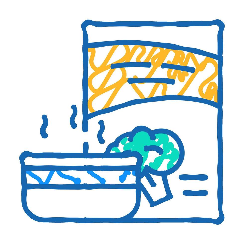 broccoli soup icon doodle illustration vector