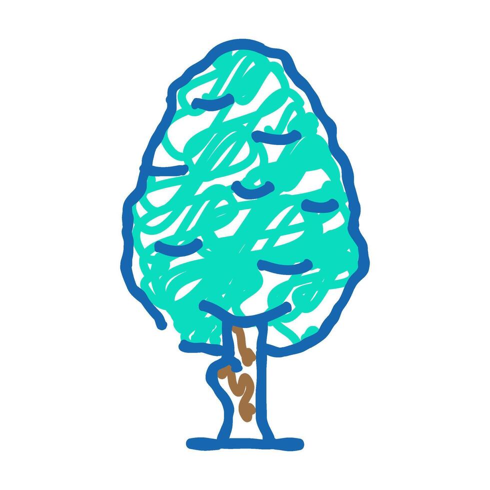 pear tree icon doodle illustration vector