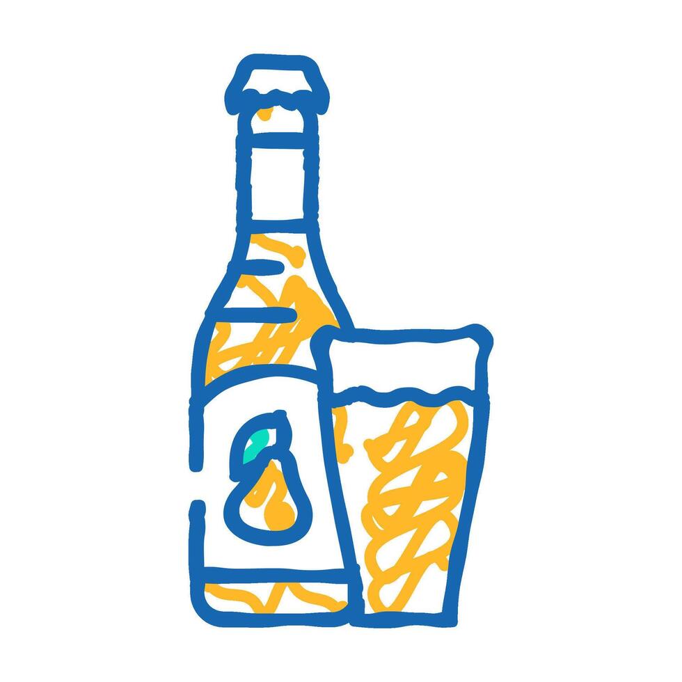 pear cider icon doodle illustration vector
