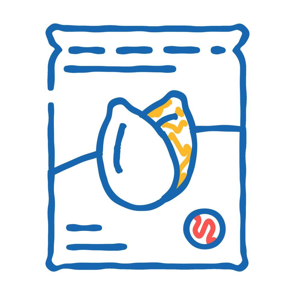pumpkin seeds icon doodle illustration vector