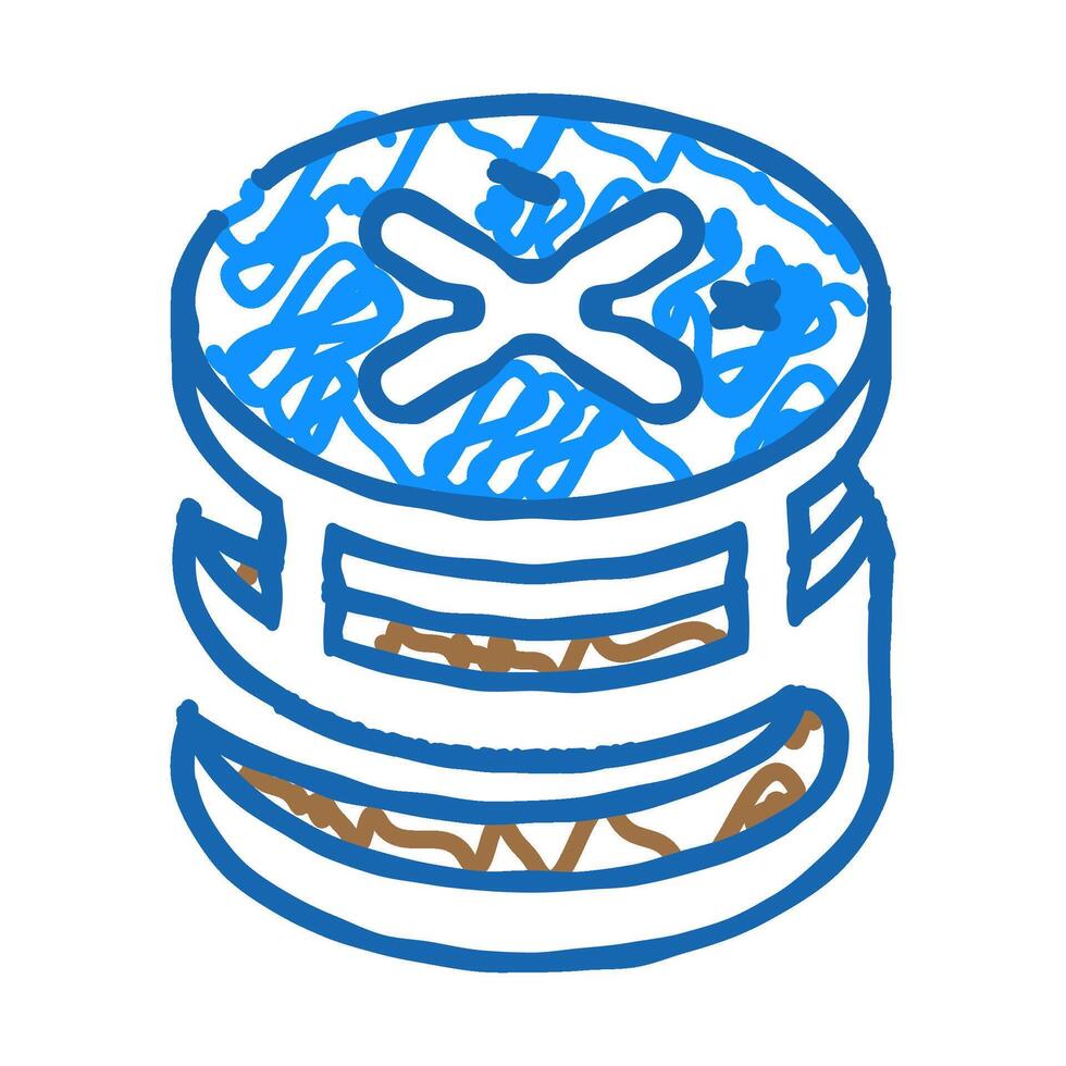 screw fast mounting assembly icon doodle illustration vector