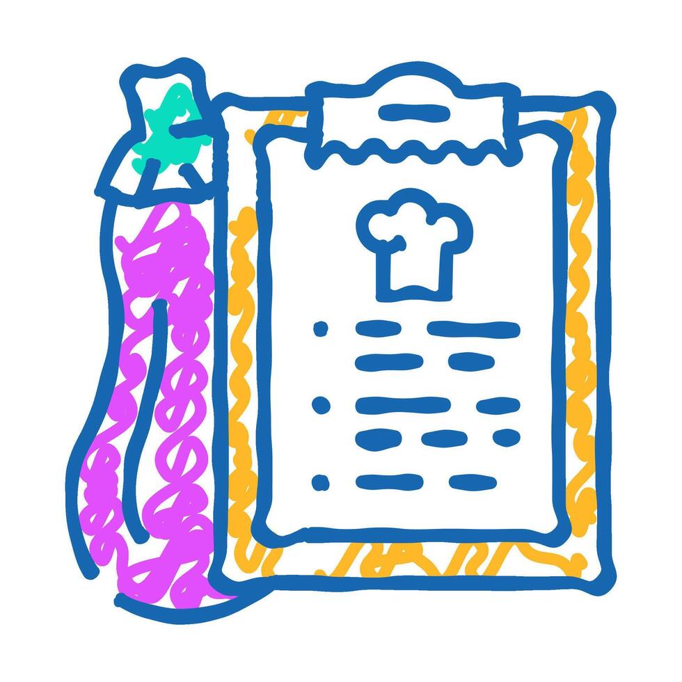 recipe cook eggplant icon doodle illustration vector