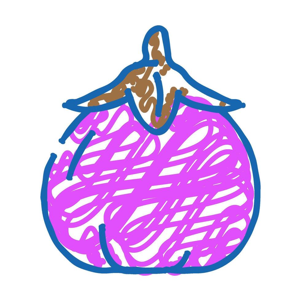 sabelle eggplant icon doodle illustration vector