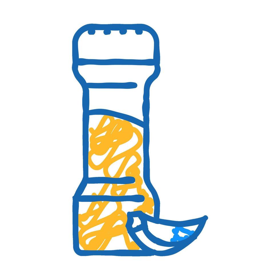 grind garlic icon doodle illustration vector