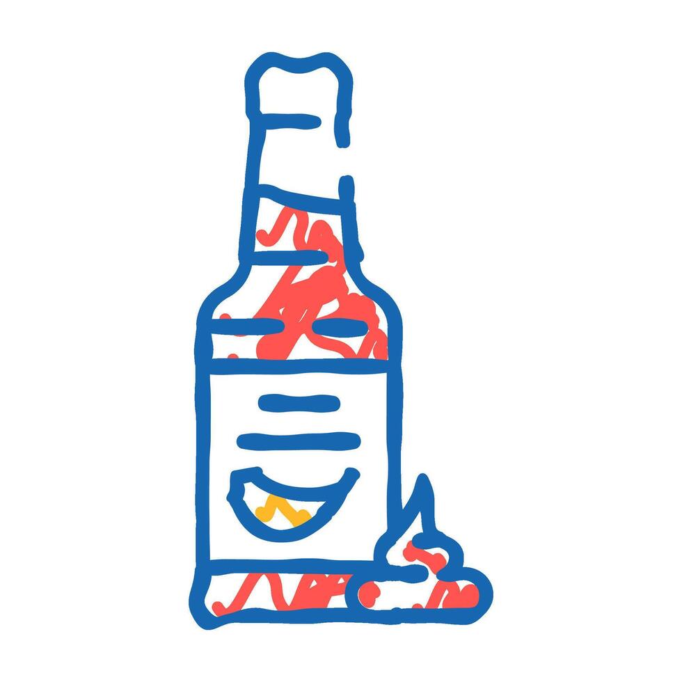 spicy garlic sauce icon doodle illustration vector