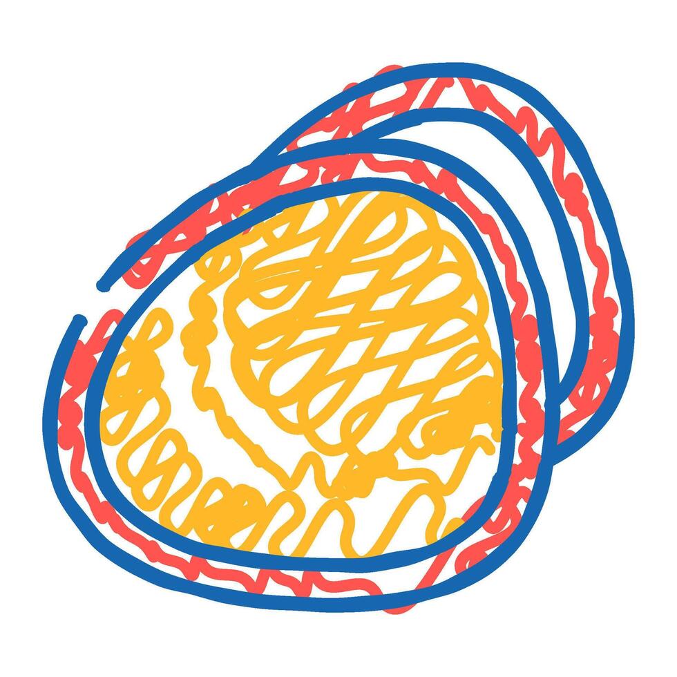 fresh radish slice icon doodle illustration vector