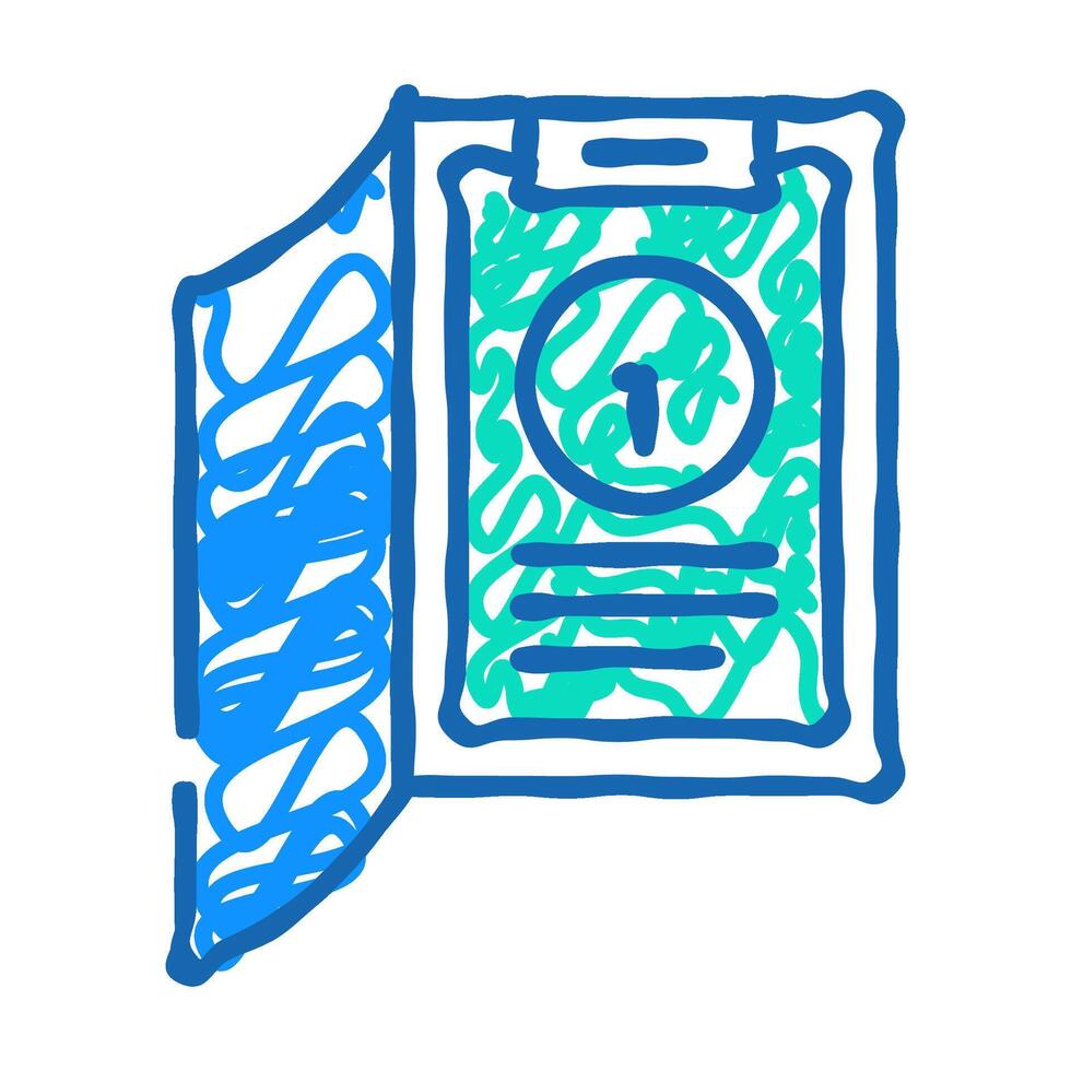 information folder icon doodle illustration vector