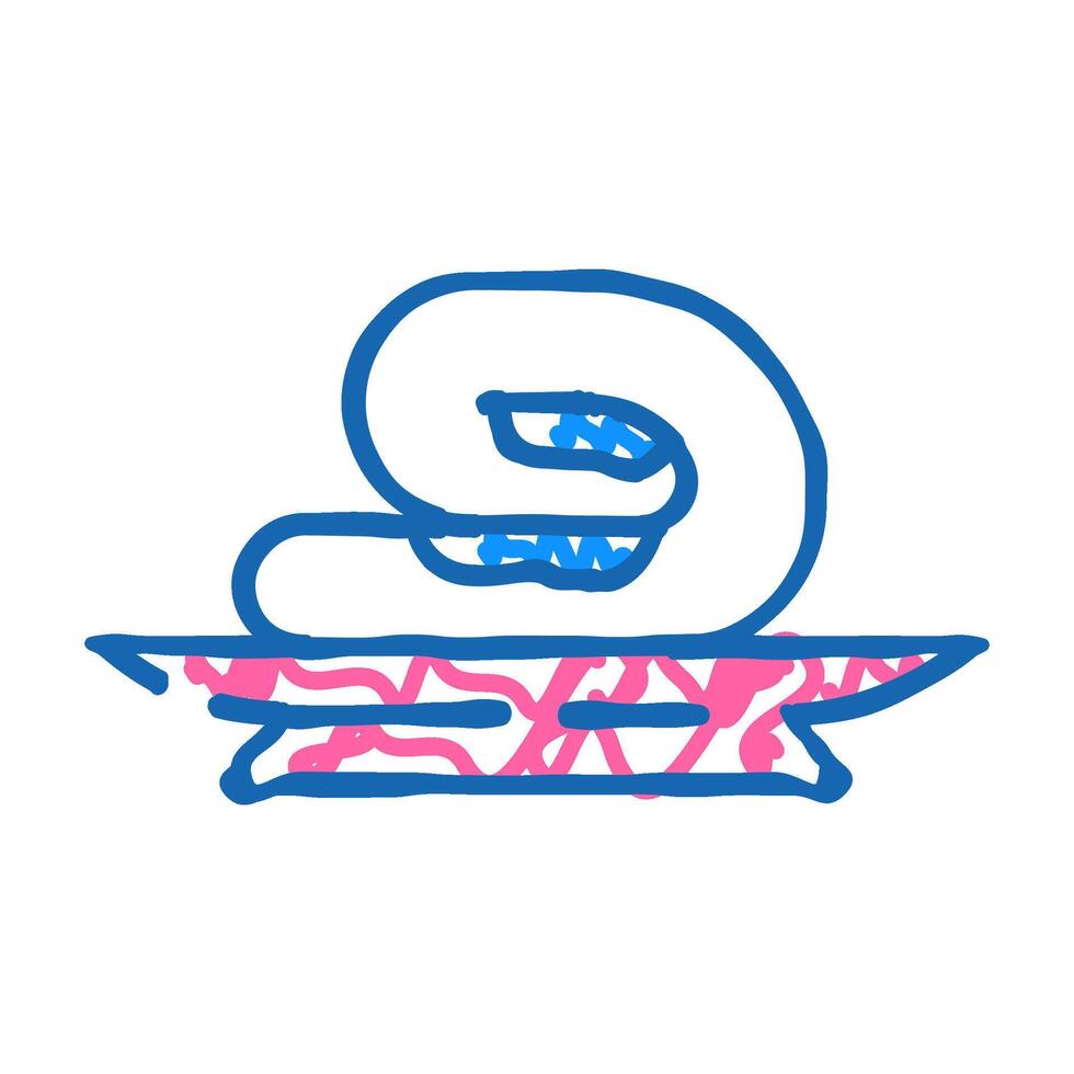 kaymak milk product icon doodle illustration vector