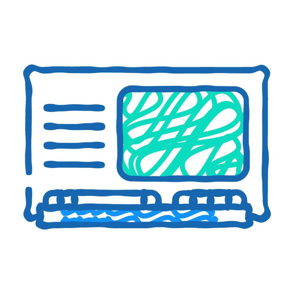 computer pc retro gadget icon doodle illustration vector