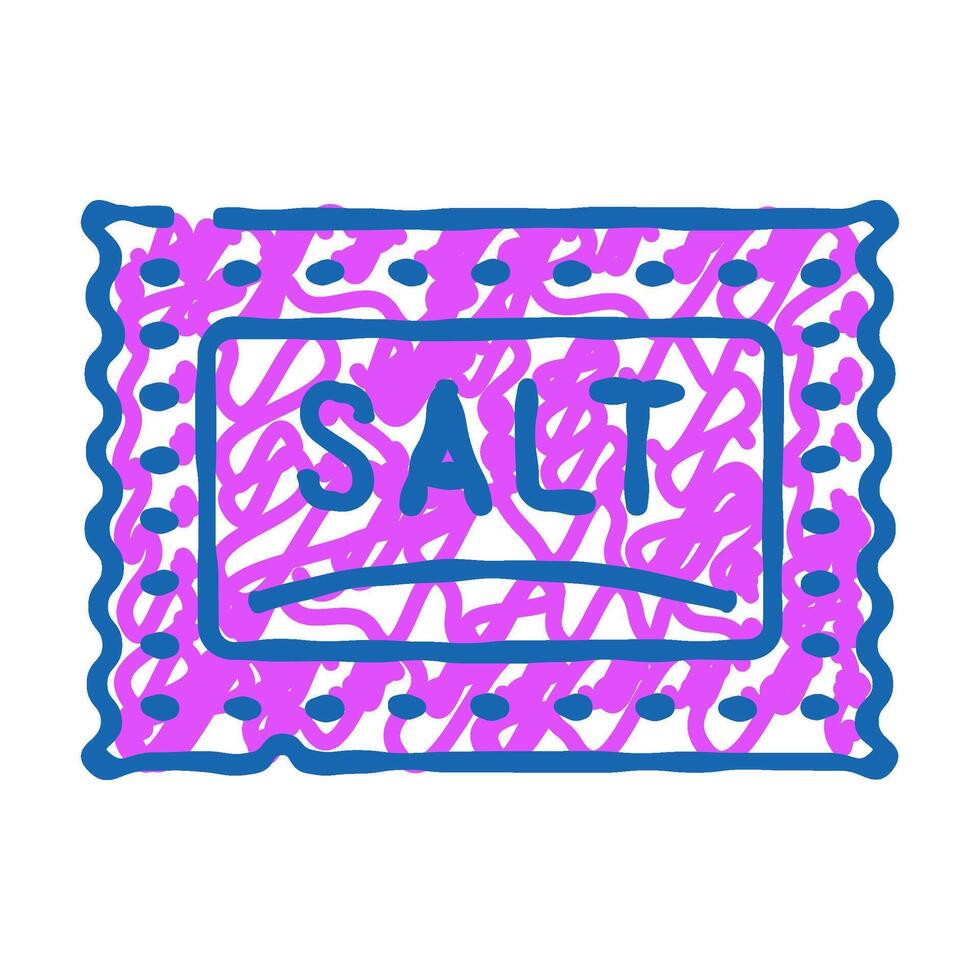 sachet salt icon doodle illustration vector