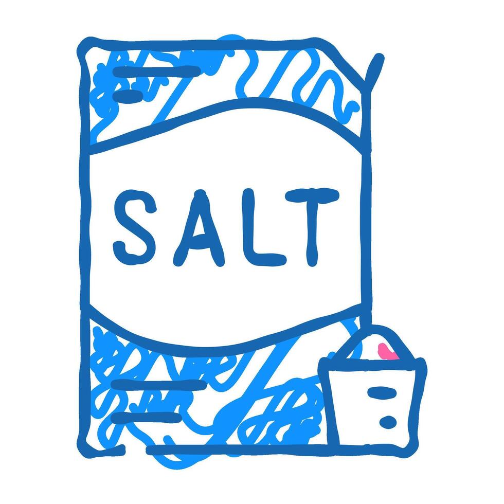 dishwasher salt icon doodle illustration vector