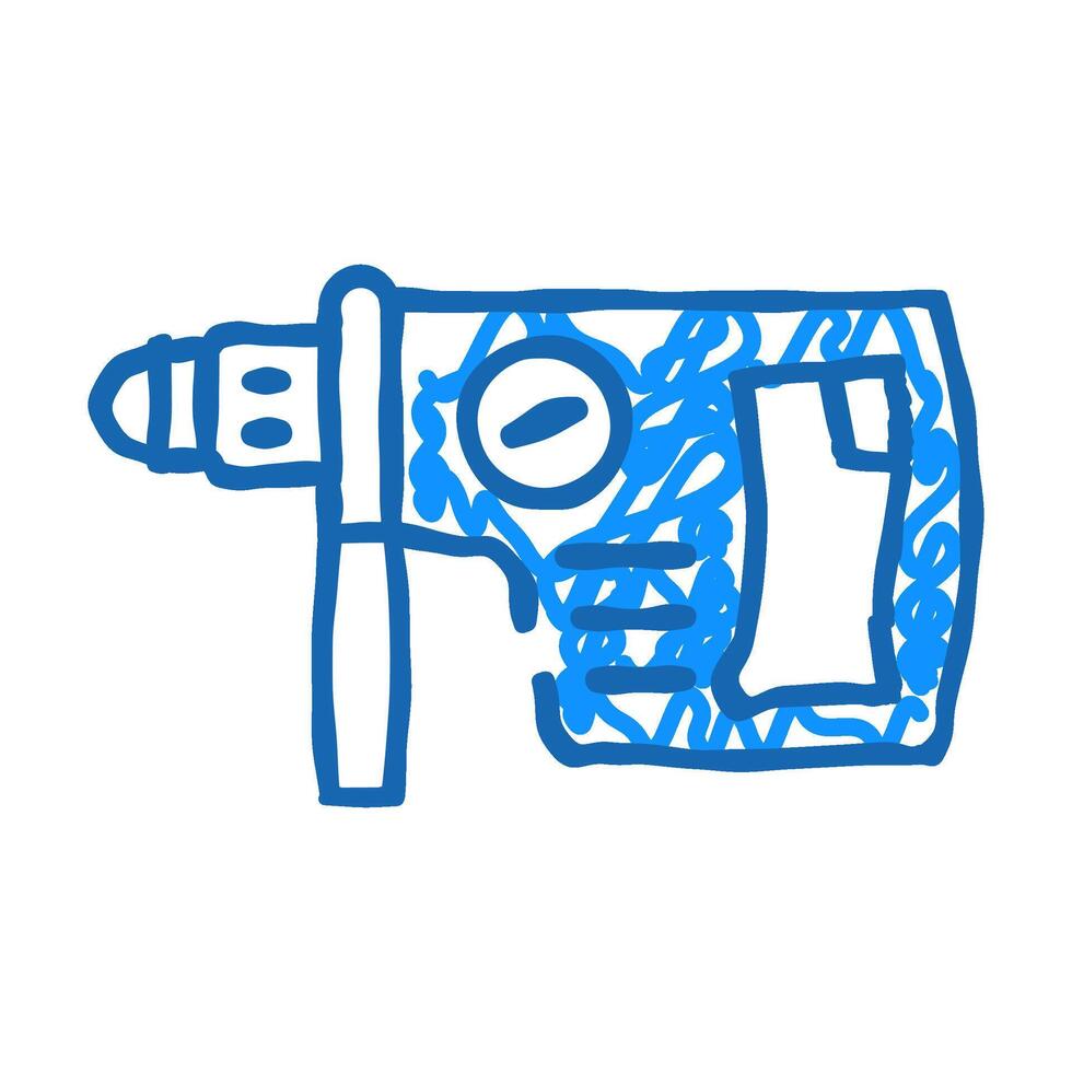 drill machine icon doodle illustration vector
