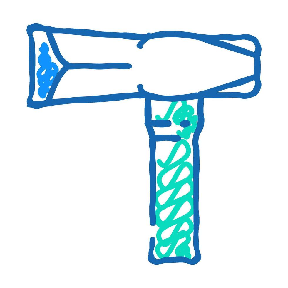 splitting maul hammer icon doodle illustration vector