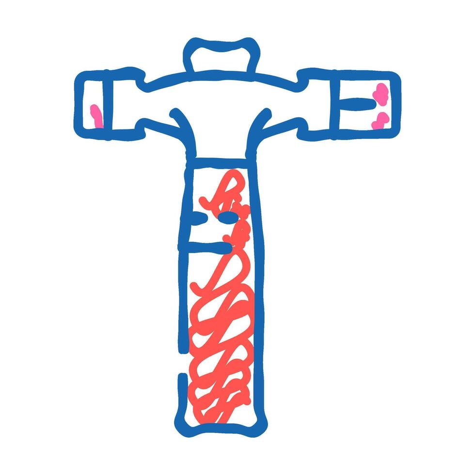 blocking hammer icon doodle illustration vector