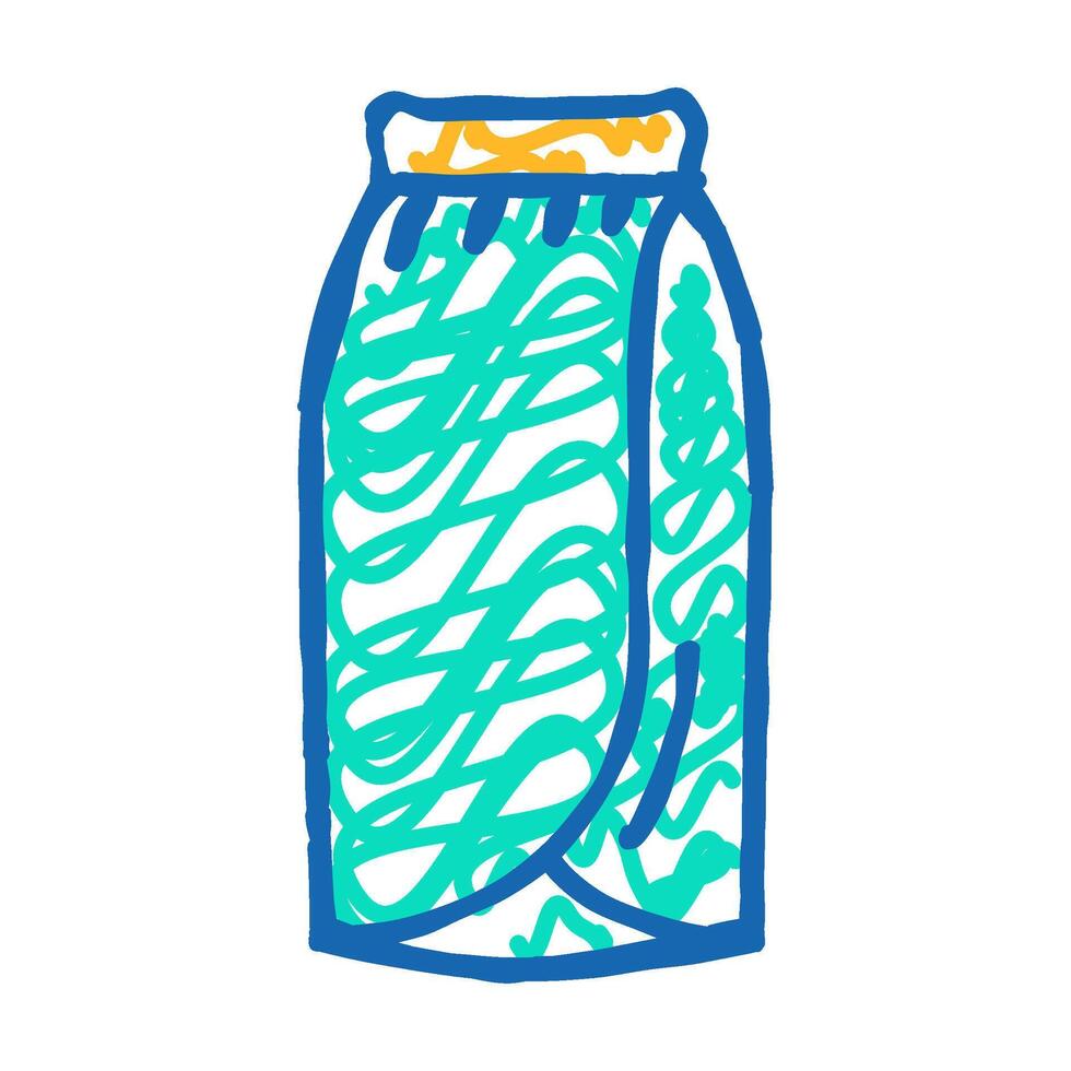 sarong skirt icon doodle illustration vector