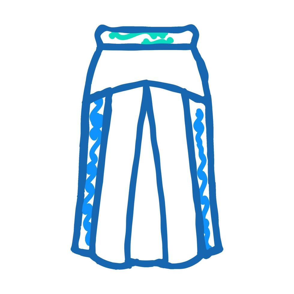 yoke skirt icon doodle illustration vector