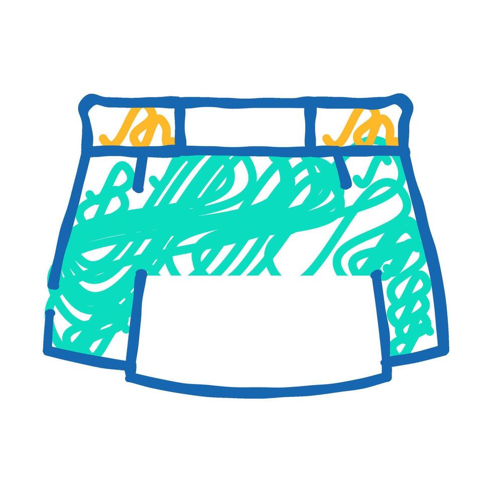 miniskirt icon doodle illustration vector