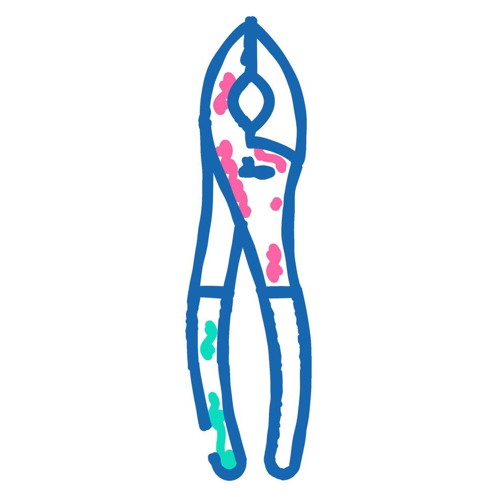 slip joint pliers icon doodle illustration vector