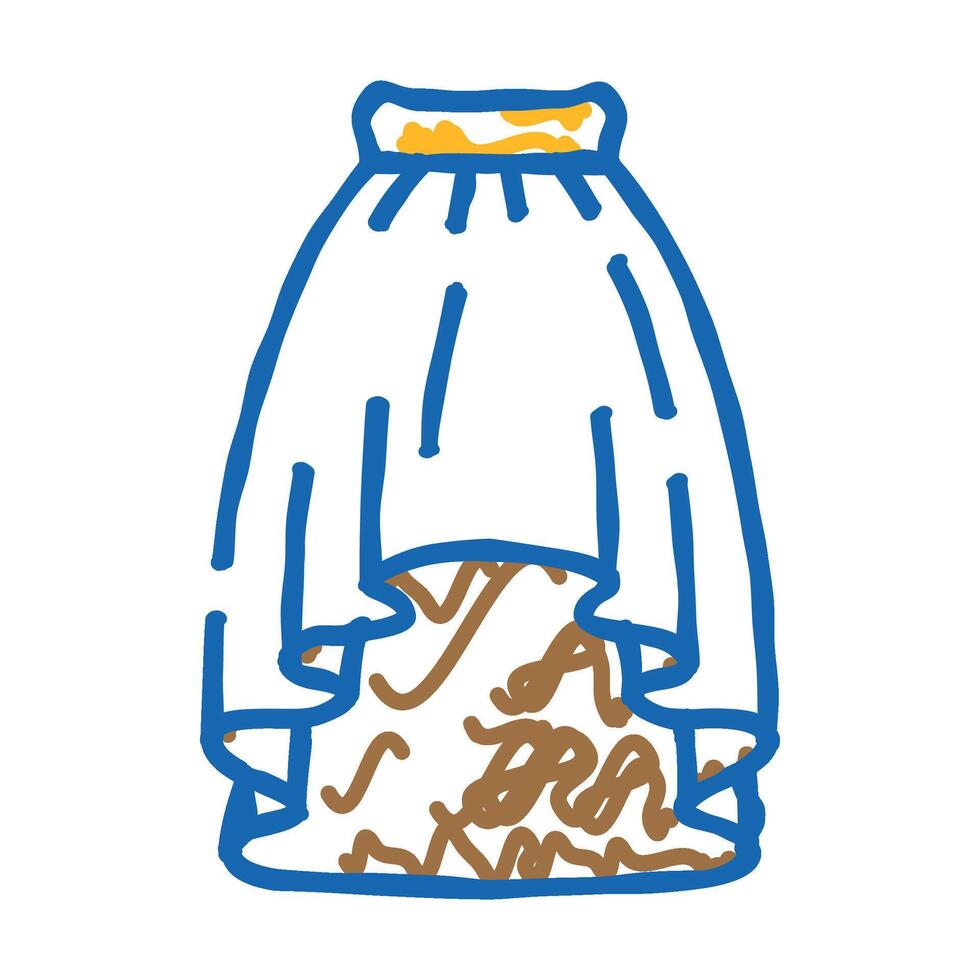 high low skirt icon doodle illustration vector