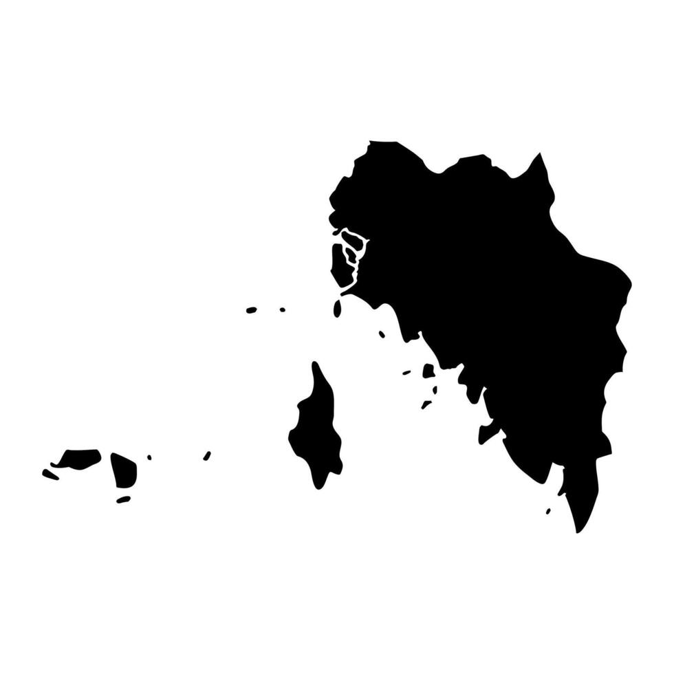Satun province map, administrative division of Thailand. illustration. vector