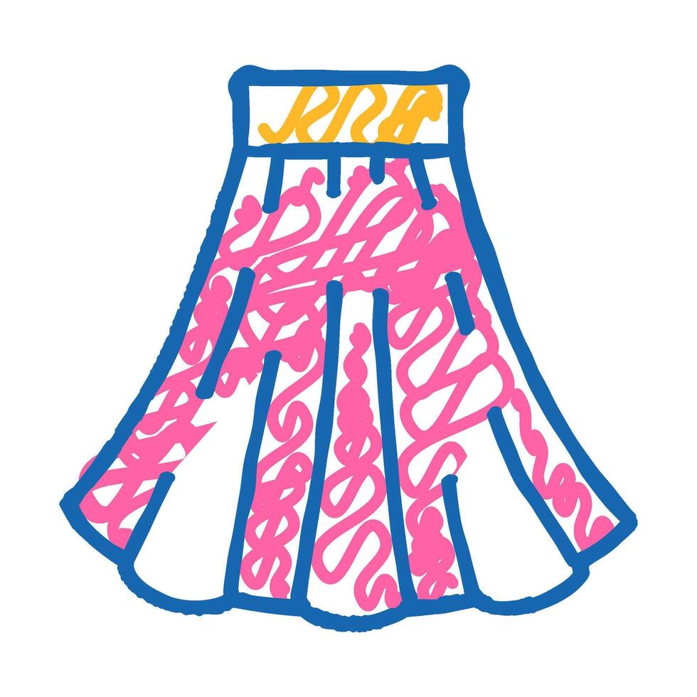 circular skirt icon doodle illustration vector