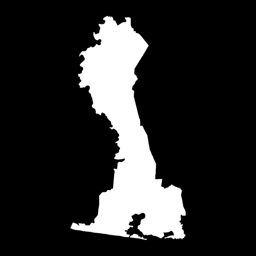 Comoe district map, administrative division of Ivory Coast. illustration. vector