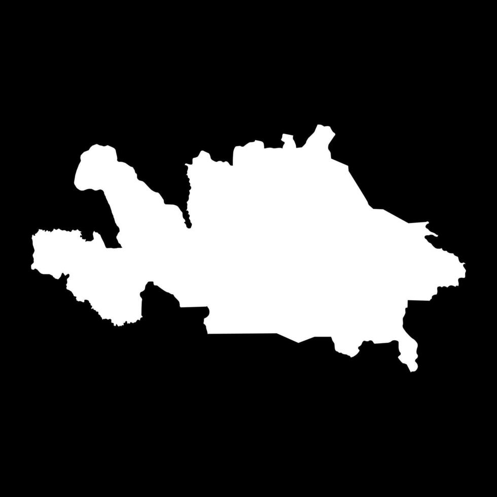 Woroba district map, administrative division of Ivory Coast. illustration. vector