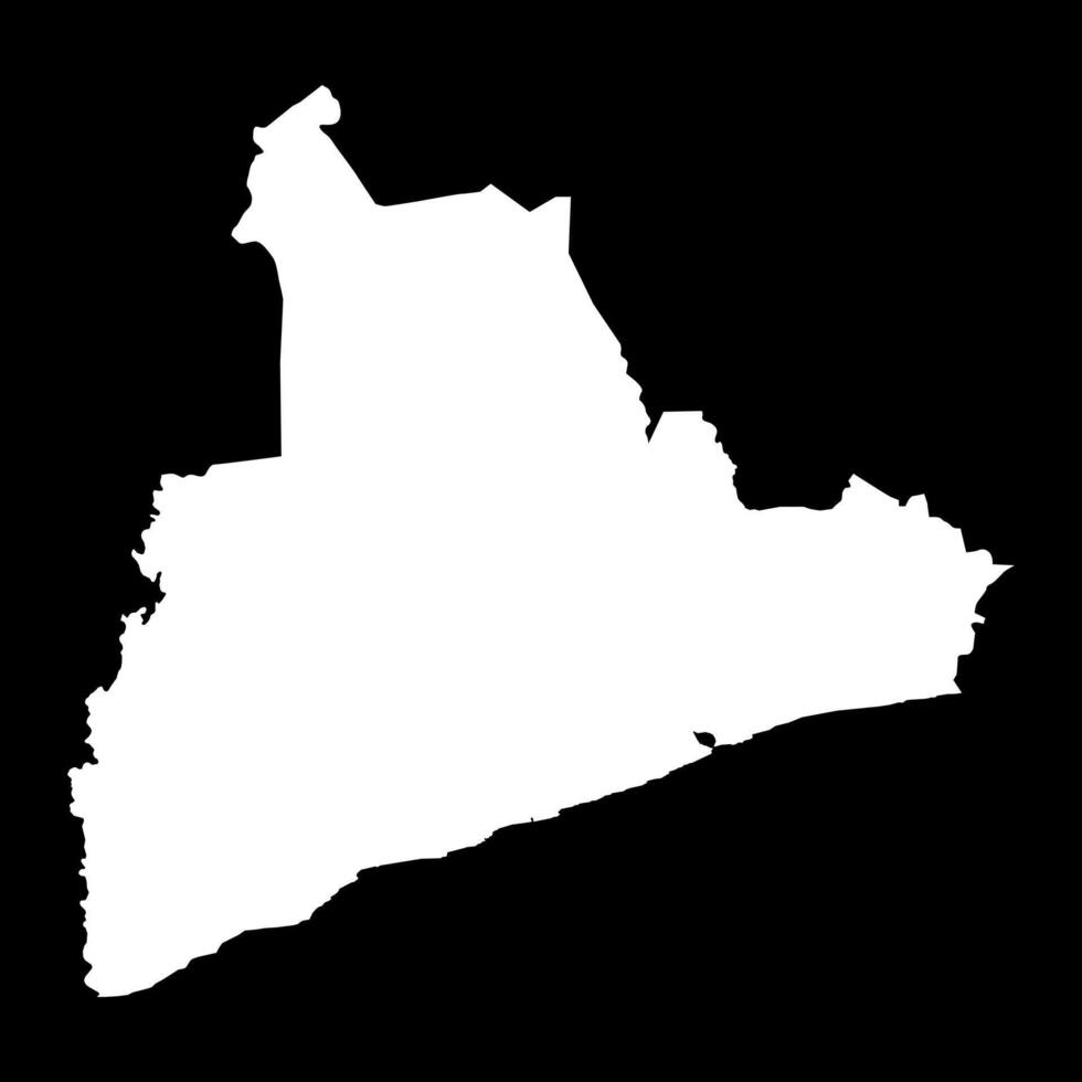 Bas Sassandra district map, administrative division of Ivory Coast. illustration. vector
