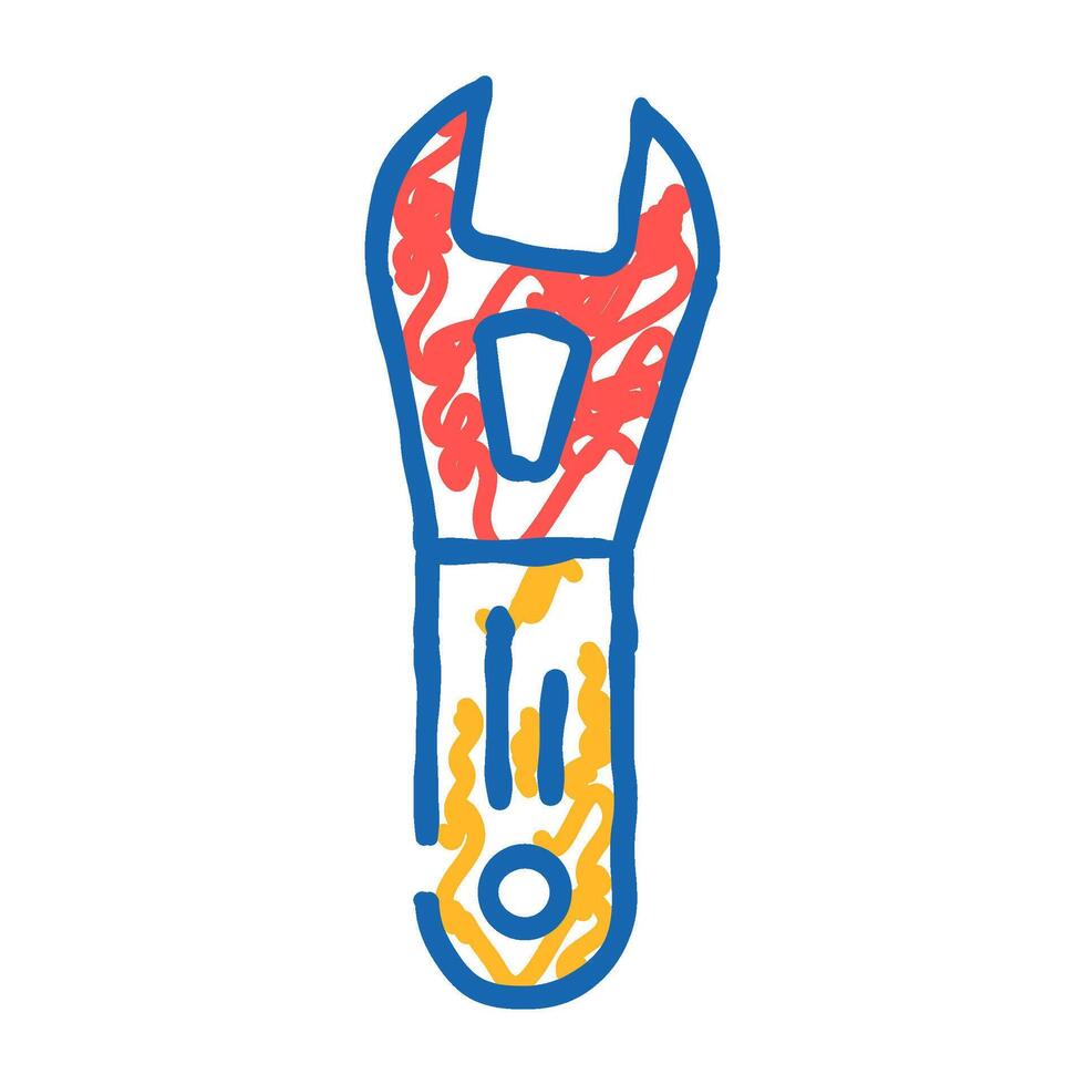 cone wrench icon doodle illustration vector