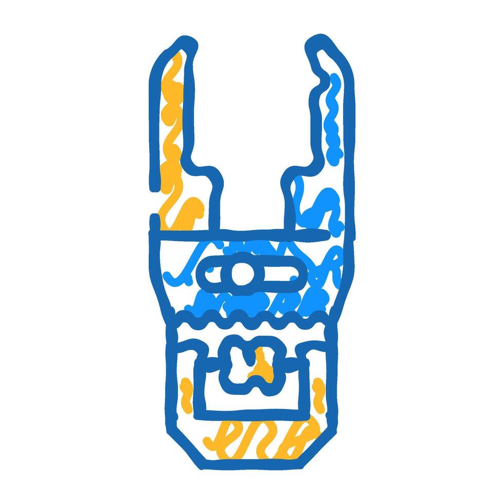 plumbers wrench icon doodle illustration vector