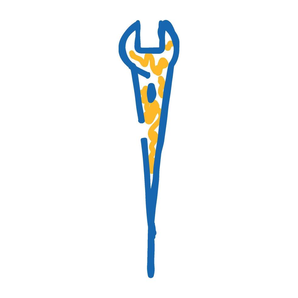 spud wrench icon doodle illustration vector