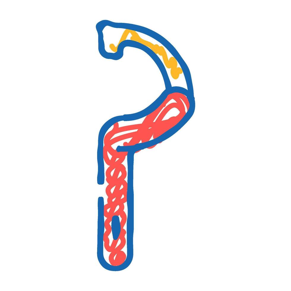 spanner wrench icon doodle illustration vector
