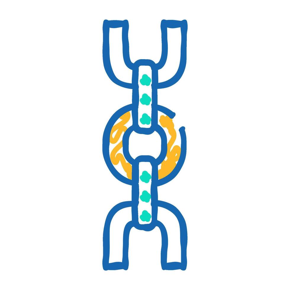 long and short chain icon doodle illustration vector