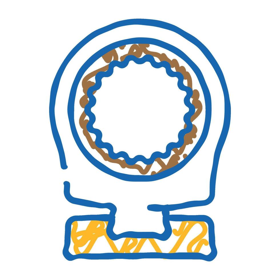 ratcheting wrench icon doodle illustration vector