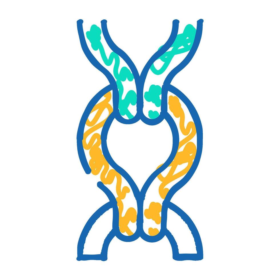 ladder chain icon doodle illustration vector