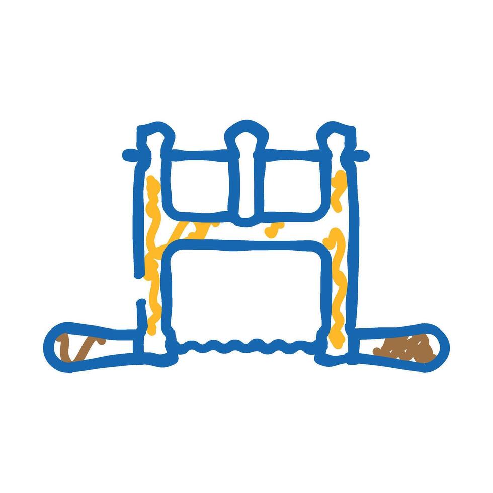 turning hand saw icon doodle illustration vector